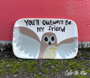 Highland Village Owl Plate