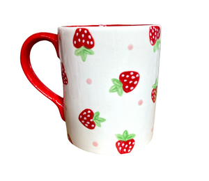 Highland Village Strawberry Dot Mug