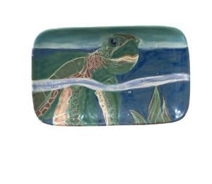 Highland Village Swimming Turtle Plate