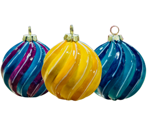 Highland Village Jewel Toned Spiral Ornament