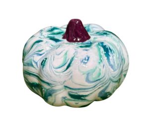 Highland Village Teal Shaving Cream Pumpkin