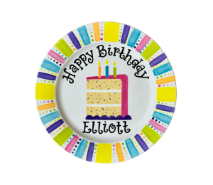 Highland Village Birthday Cake Plate