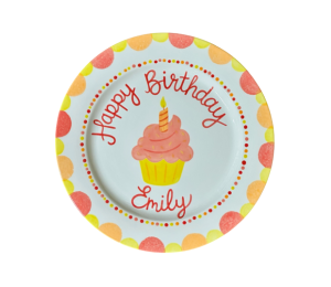 Highland Village Birthday Cupcake Plate