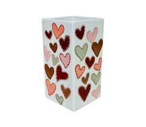 Highland Village Quilted Heart Vase